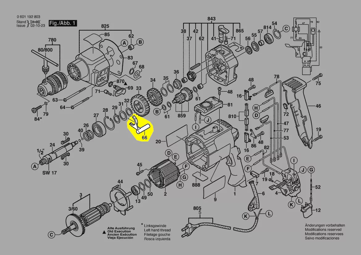 Curseur de réglage réf. 2 602 033 006 BOSCH